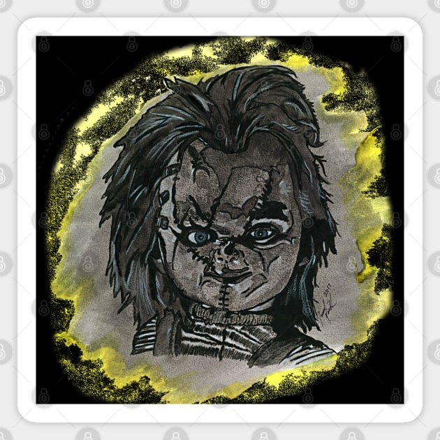 Chucky Sticker by BladeAvenger